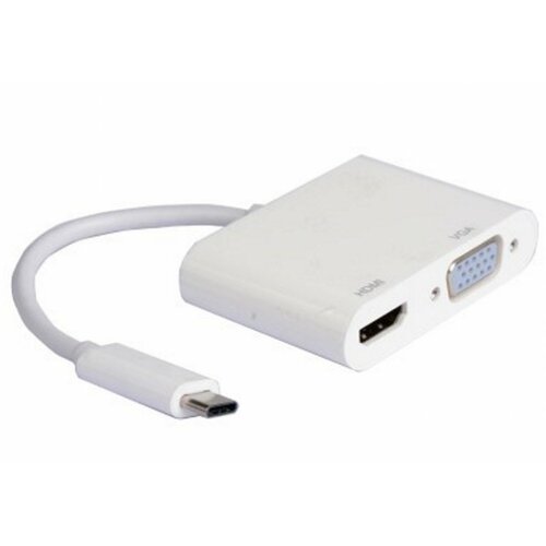 Adapter-konvertor TIP C na HDMI+VGA
