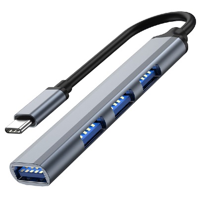 TIP C na 4xHUB 3.0 metal