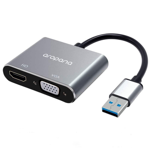 Adapter-konvertor USB 3.0 na HDMI+VGA