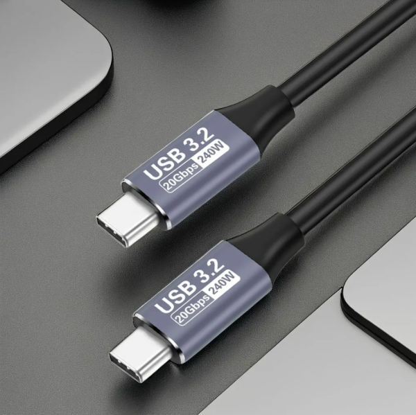 Kabl USB 3.2 na USB 3.2 8K/60 Hz, 20Gbps, 240W 1m, crni