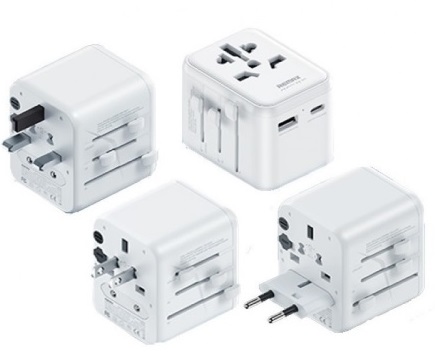 Strujni multifunkcionalni punjac 2.4A UK/EU/US/AU,beli REMAX