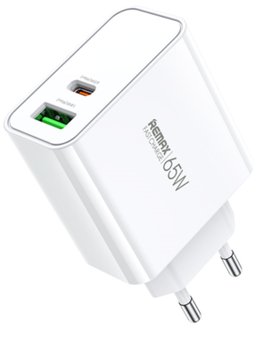 Strujni Fast punjac Kiddy 1xUSB 3.0 + 1xTIP C 65W RP-U125, beli REMAX