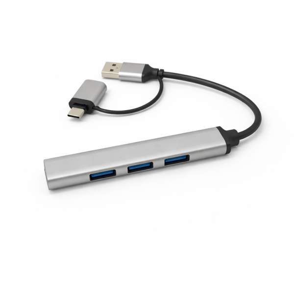 USB 3.0+TIP C na 4xHUB 3.0 metal