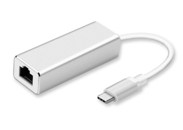 TIP C Gigabit Ethernet adapter metal sivi