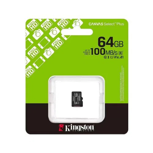 Kingston memorijska kartica microSD 64GB canvas select plus 10UHS-l U1 V10 A1
